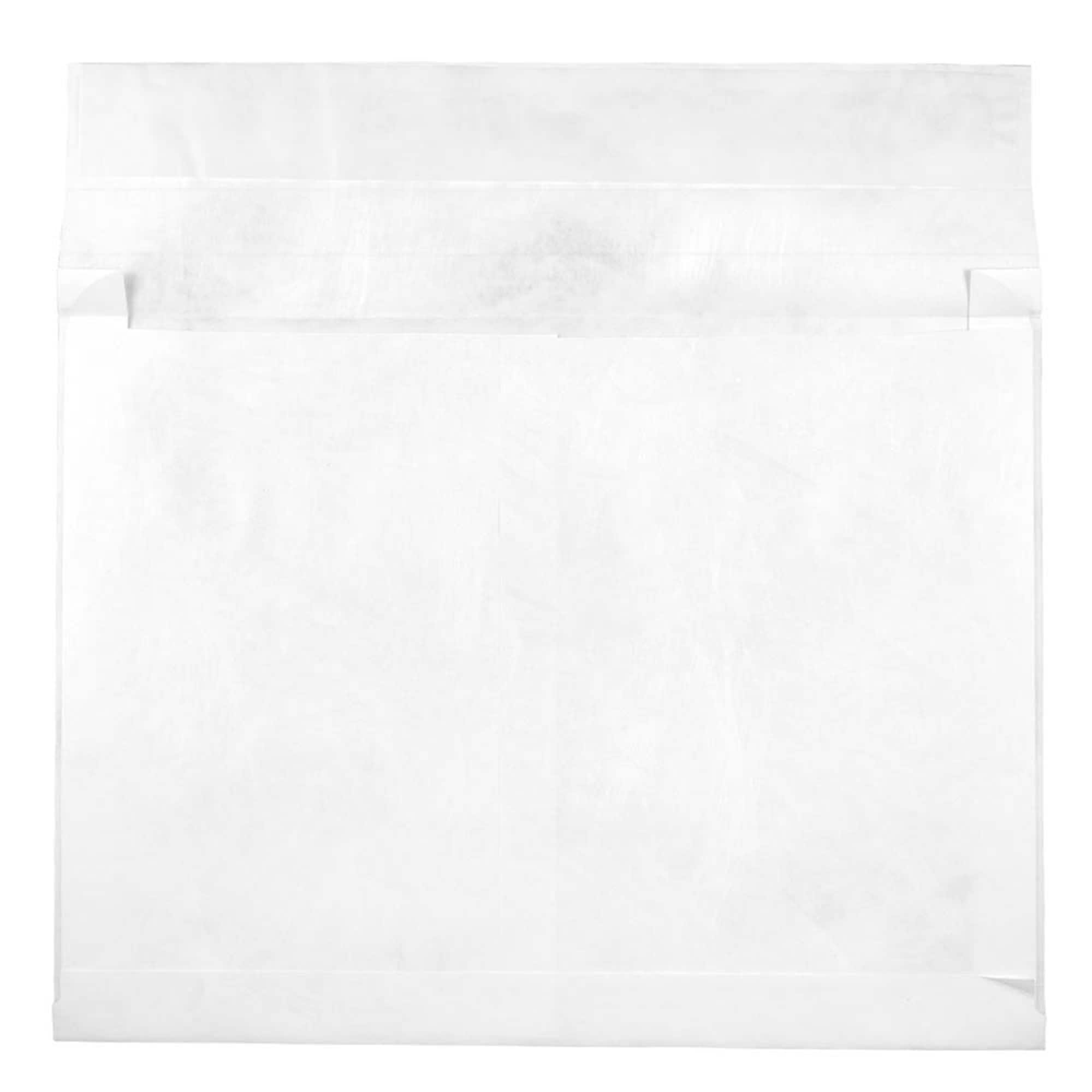 JAM Paper White Tyvek® Expandable Peel & Seal Closure Booklet Envelopes